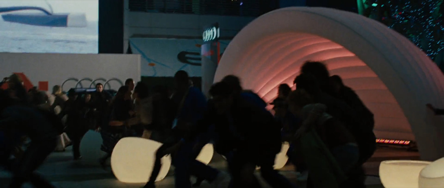 Crowds flee from attacks outside the Audi Pavilion.