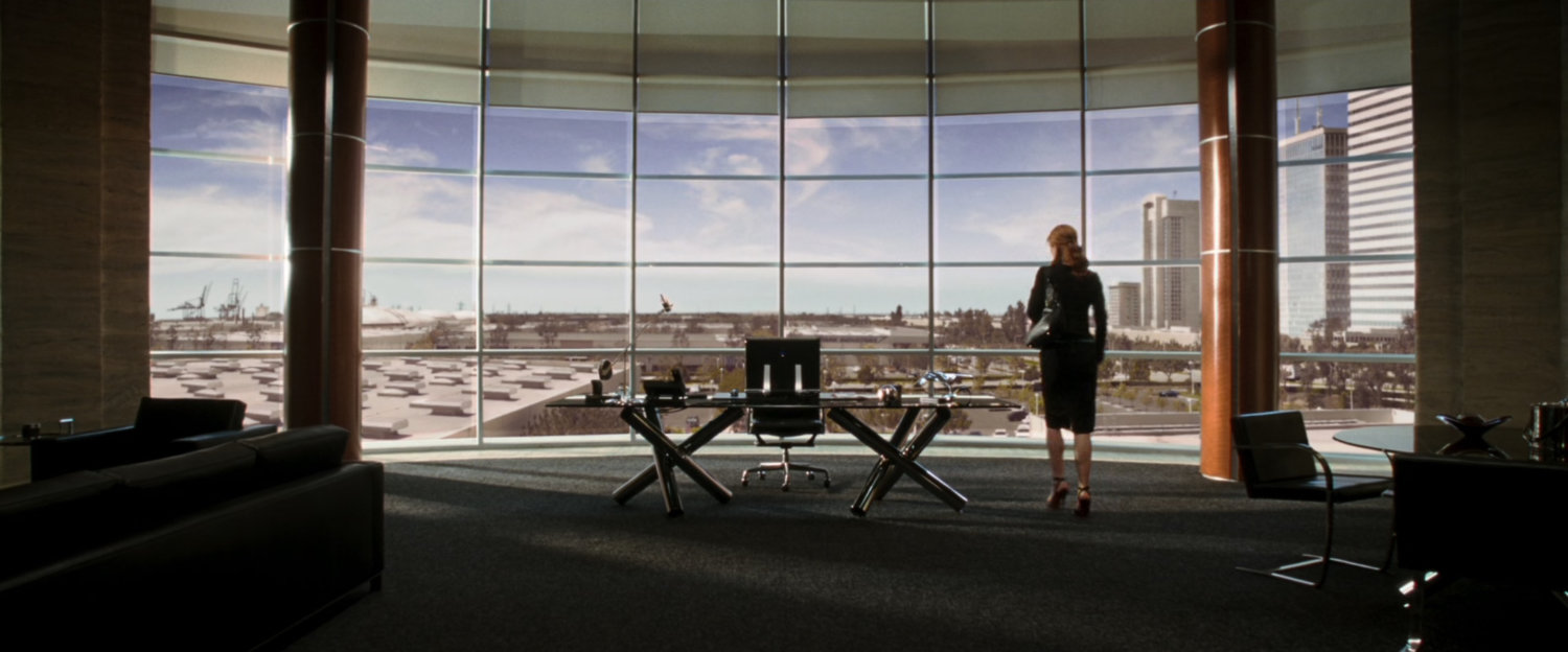 Pepper Potts in the CEO's office of Stark International.