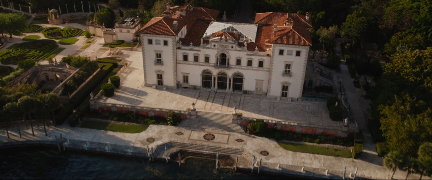 Aerial view of Killian's mansion.
