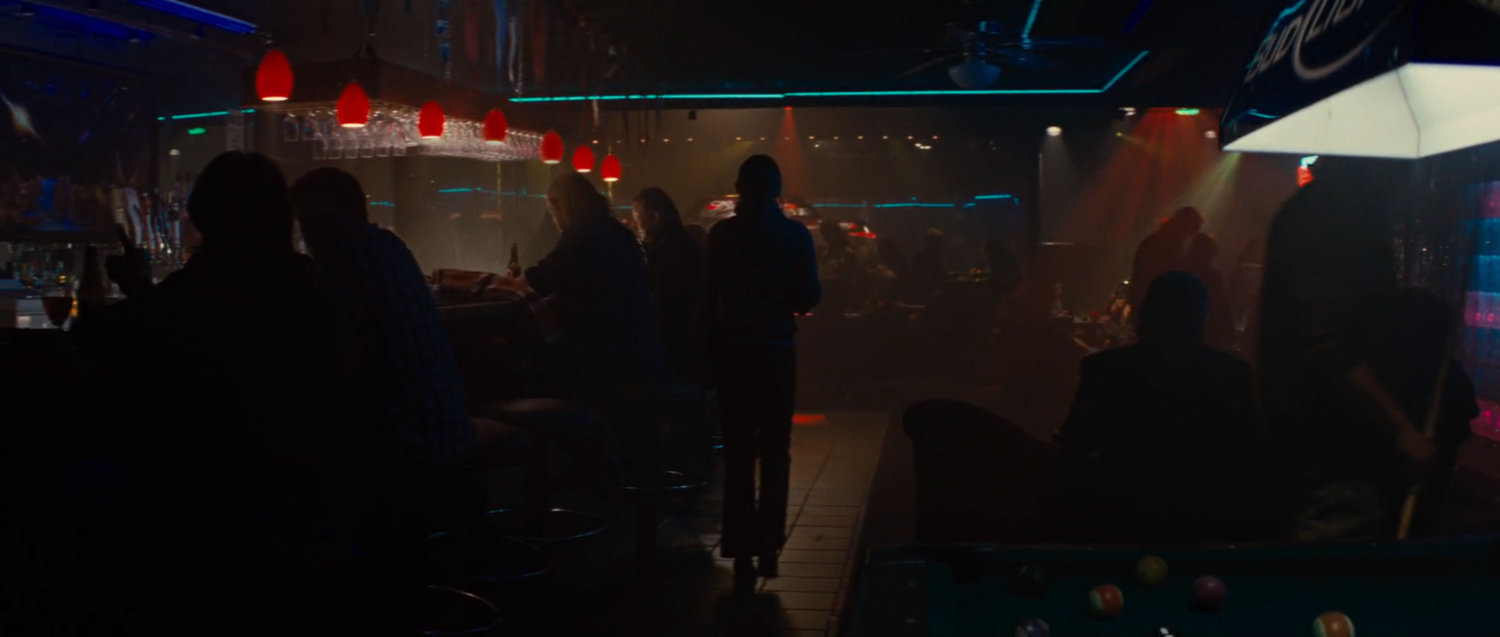 Interior of sports bar.