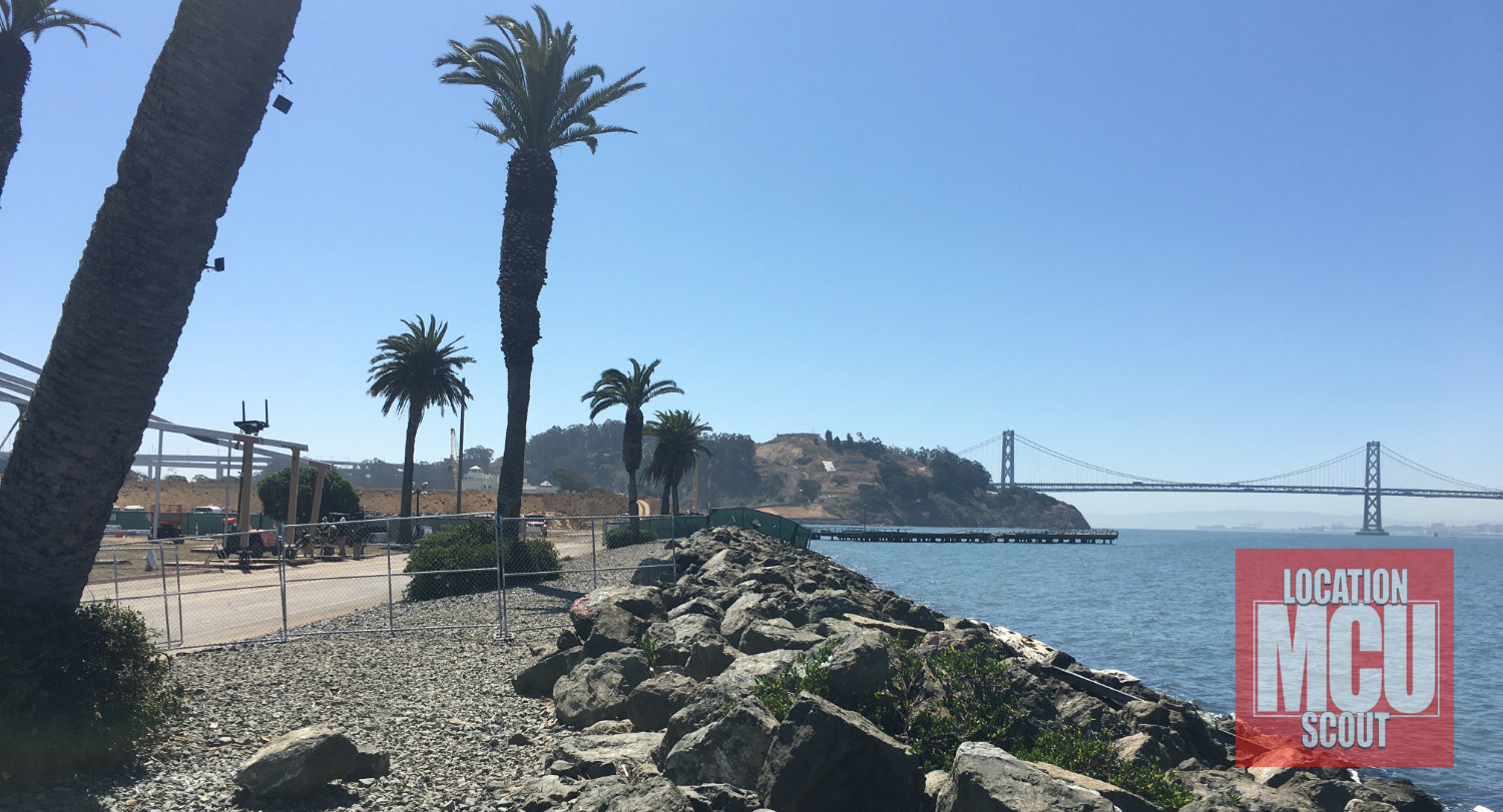 Exclusive image of filming location on Treasure Island.