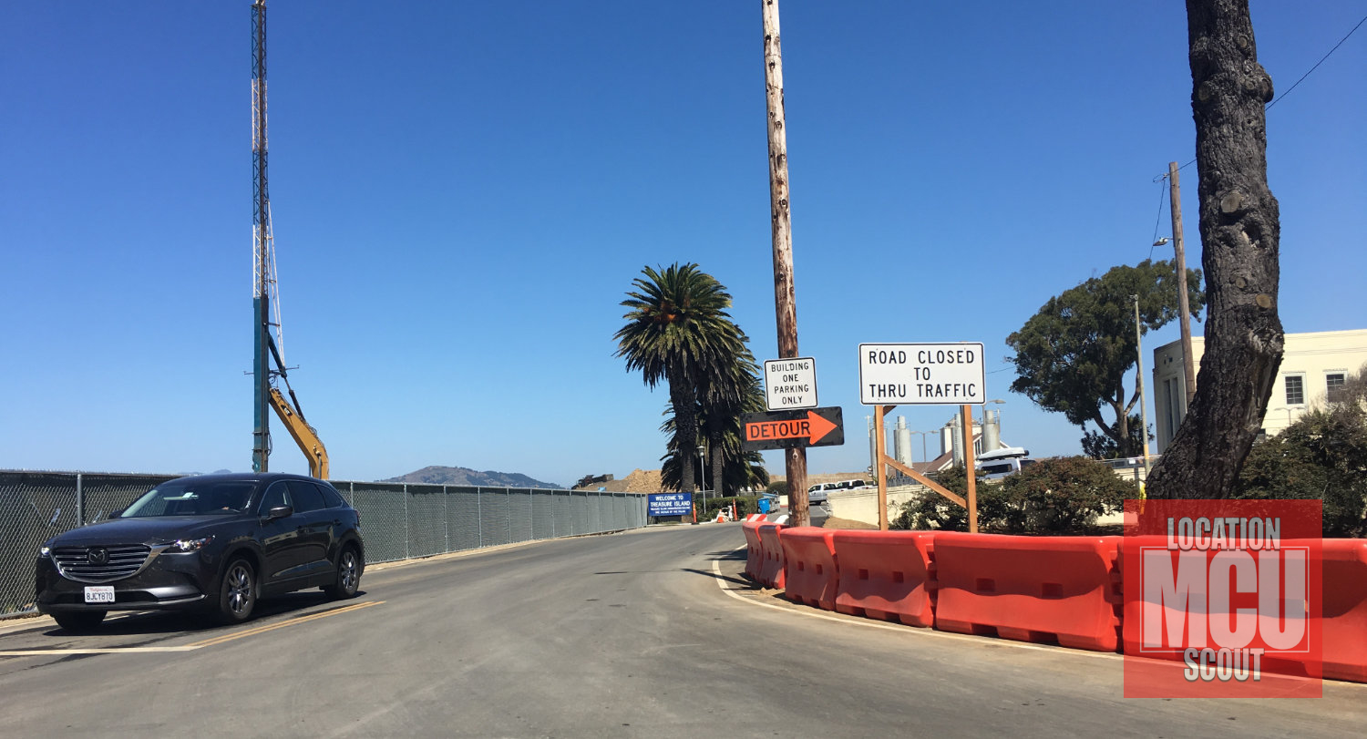 Exclusive image of filming location on Treasure Island.