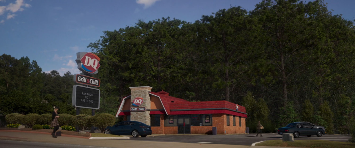 A modern looking Dairy Queen.