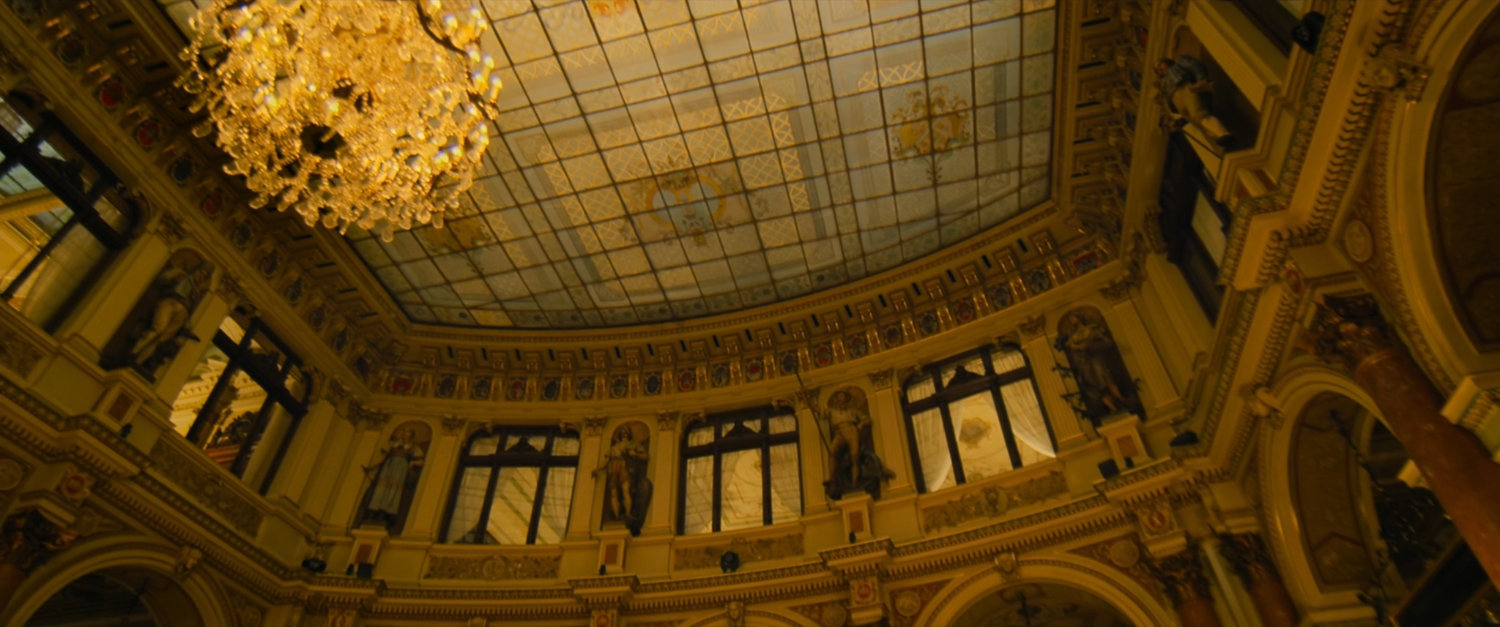 Ceiling of Russian hotel.