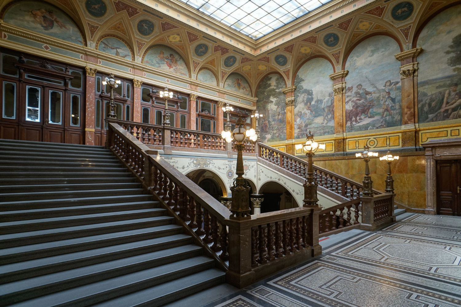 Behind the scenes interior of "Russian Hotel" in Prague.