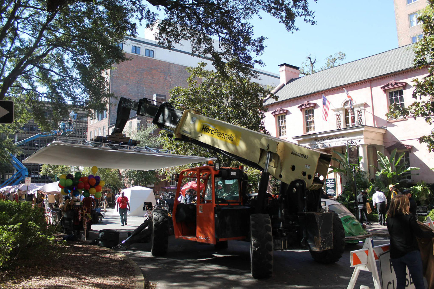 Behind the scenes shot of cut scene taking place in Argentina.