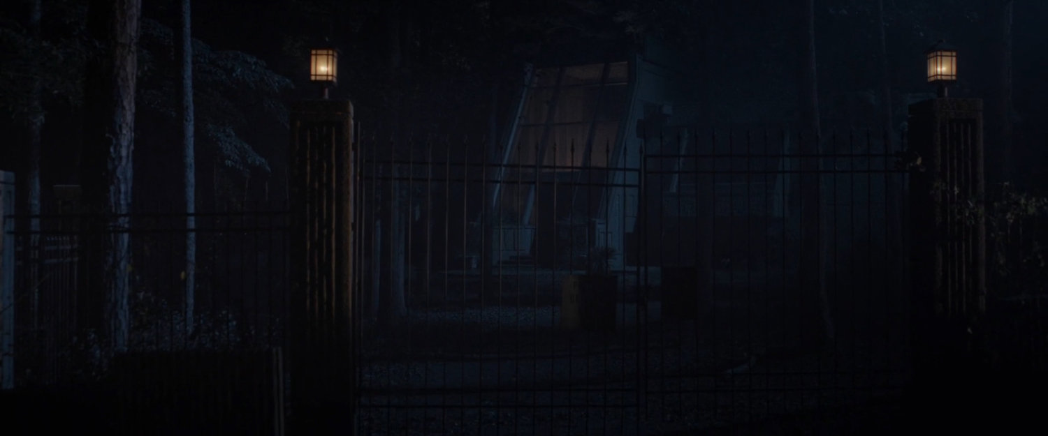 Gated exterior of Ghost's hideout.