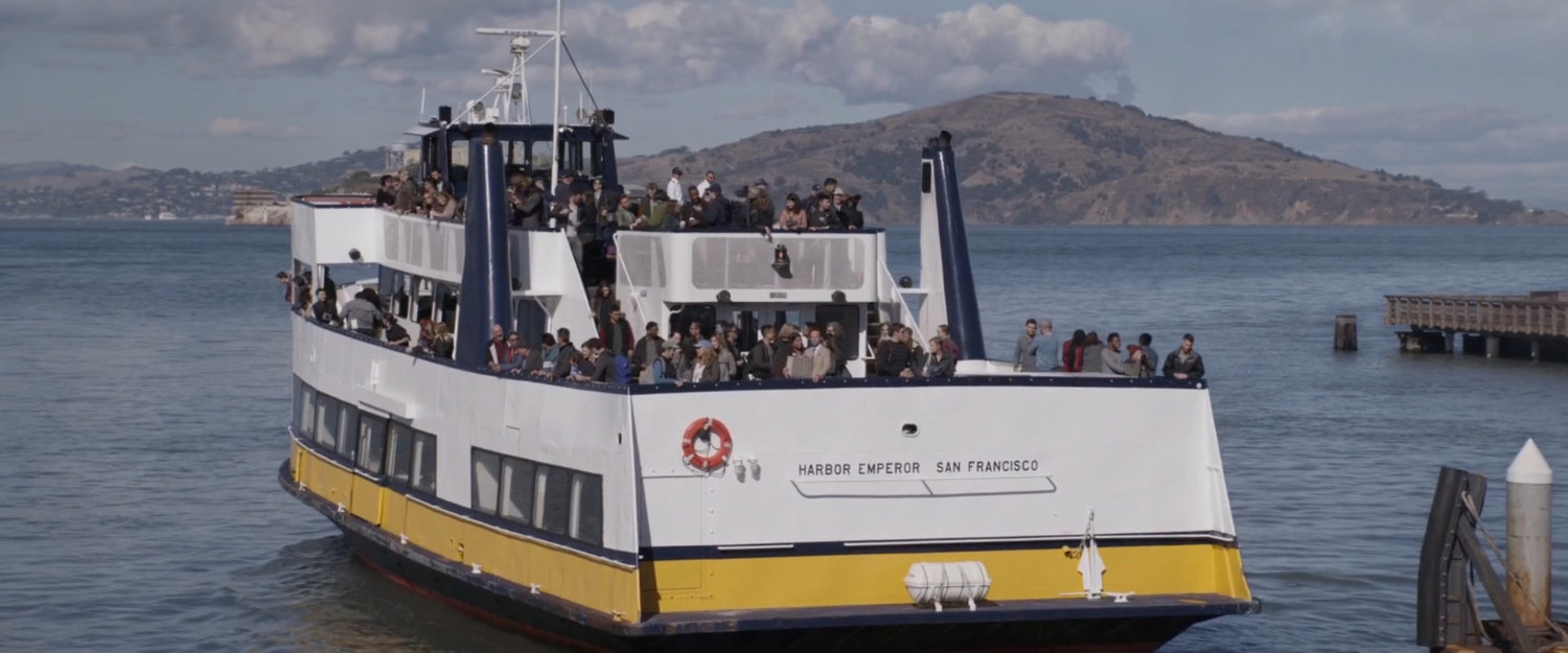 A Harbor cruise boat.