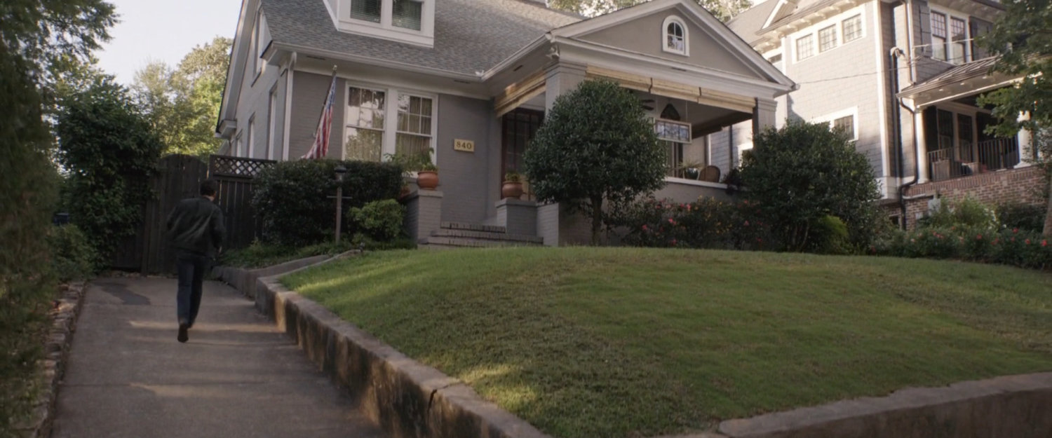 Exterior of Maggie Lang's house.