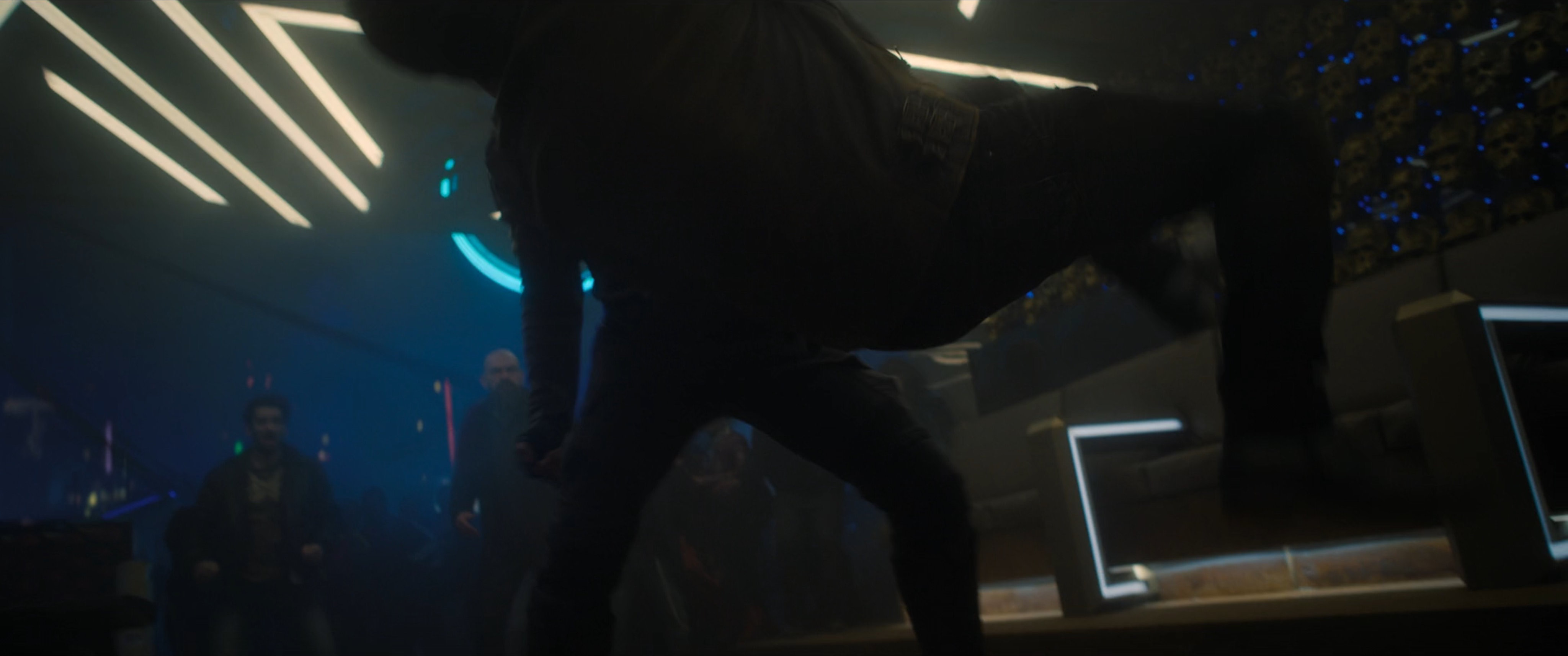 A fight inside of the Brass Monkey bar.