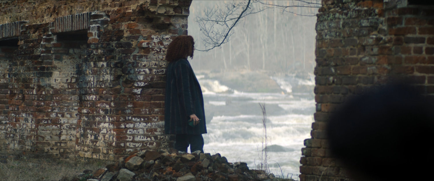 Karli in some Latvian ruins.