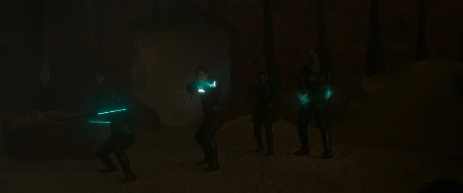 Kree warriors on dusty surface of Torfa.