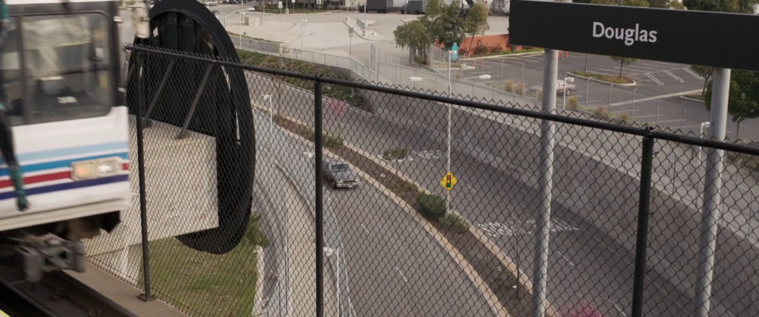 View of street from Douglas metro station.