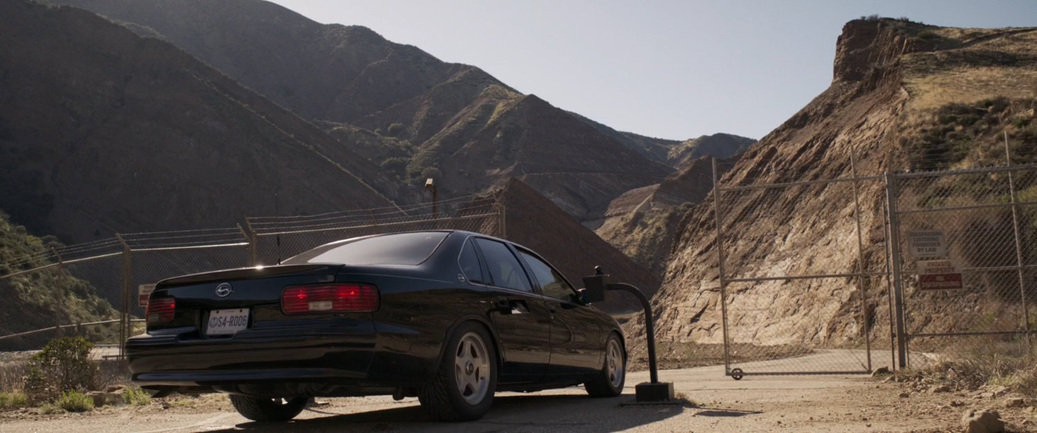 Nick Fury's car at security gate.
