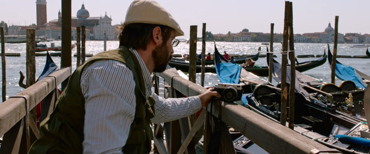 Mr Harrington taking selfie on pier in Venice.