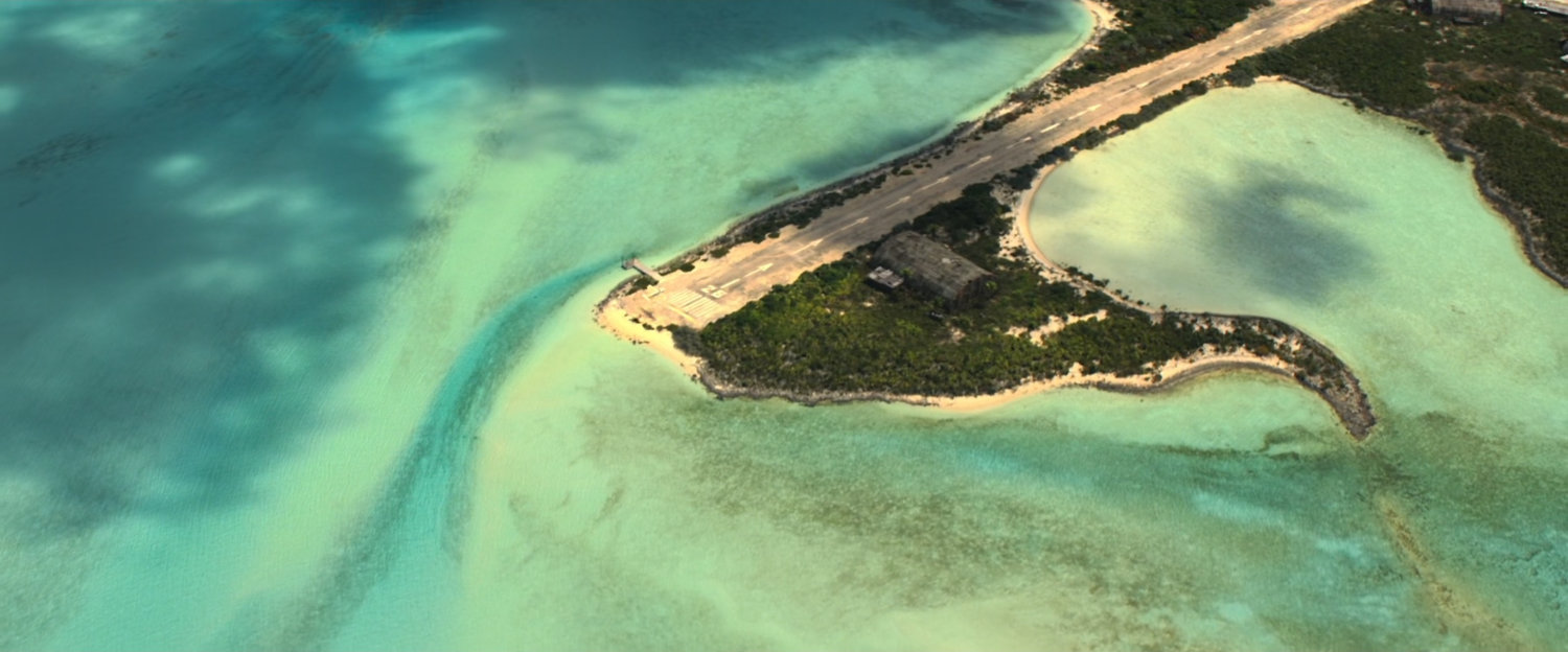 Aerial view of Cuban islands.