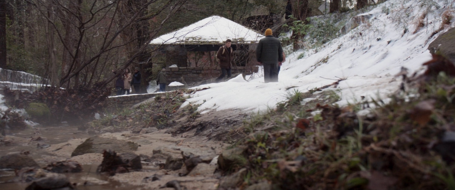 Clint entering a Larper encampment in Central Park.