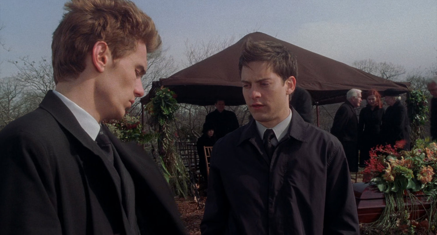 Harry Osborn and Peter Parker at Cemetery.