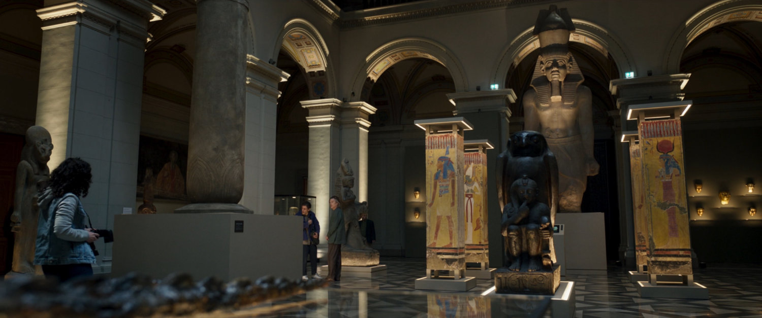 Inside the National Art Gallery, London.