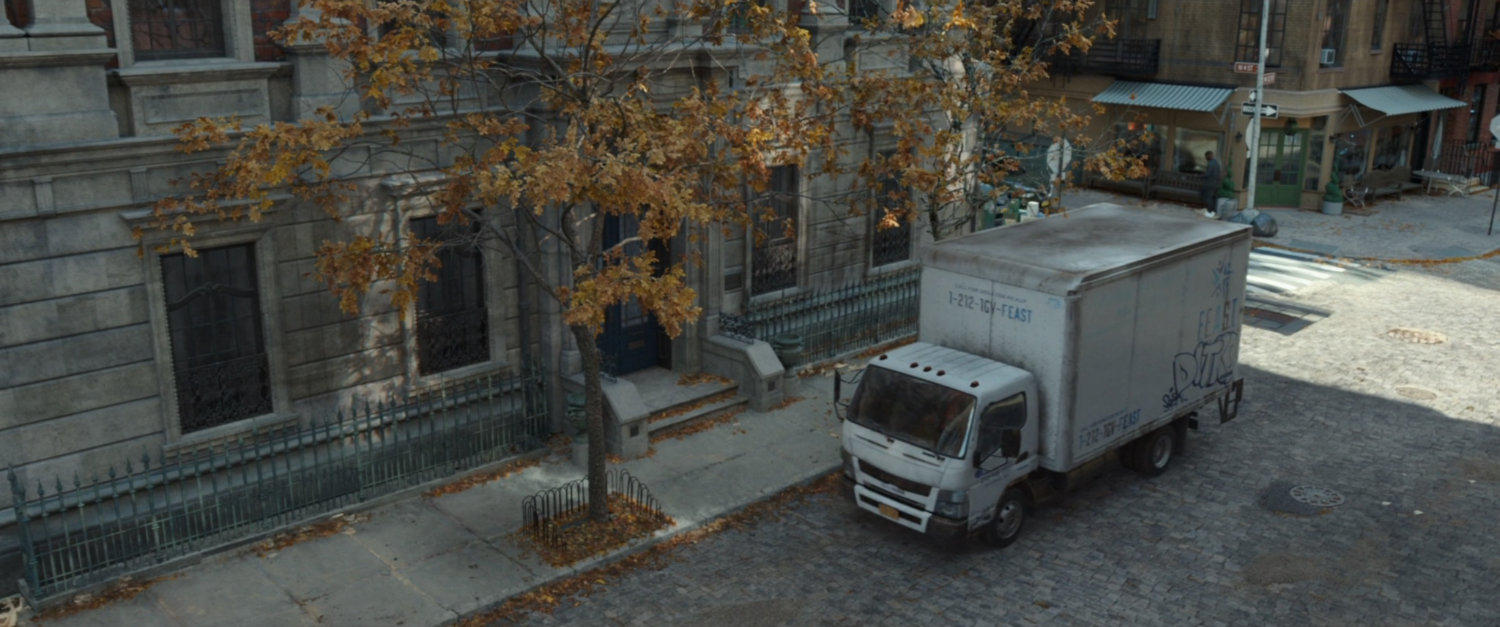 A FEAST truck in front of the Sanctum Sanctorum.