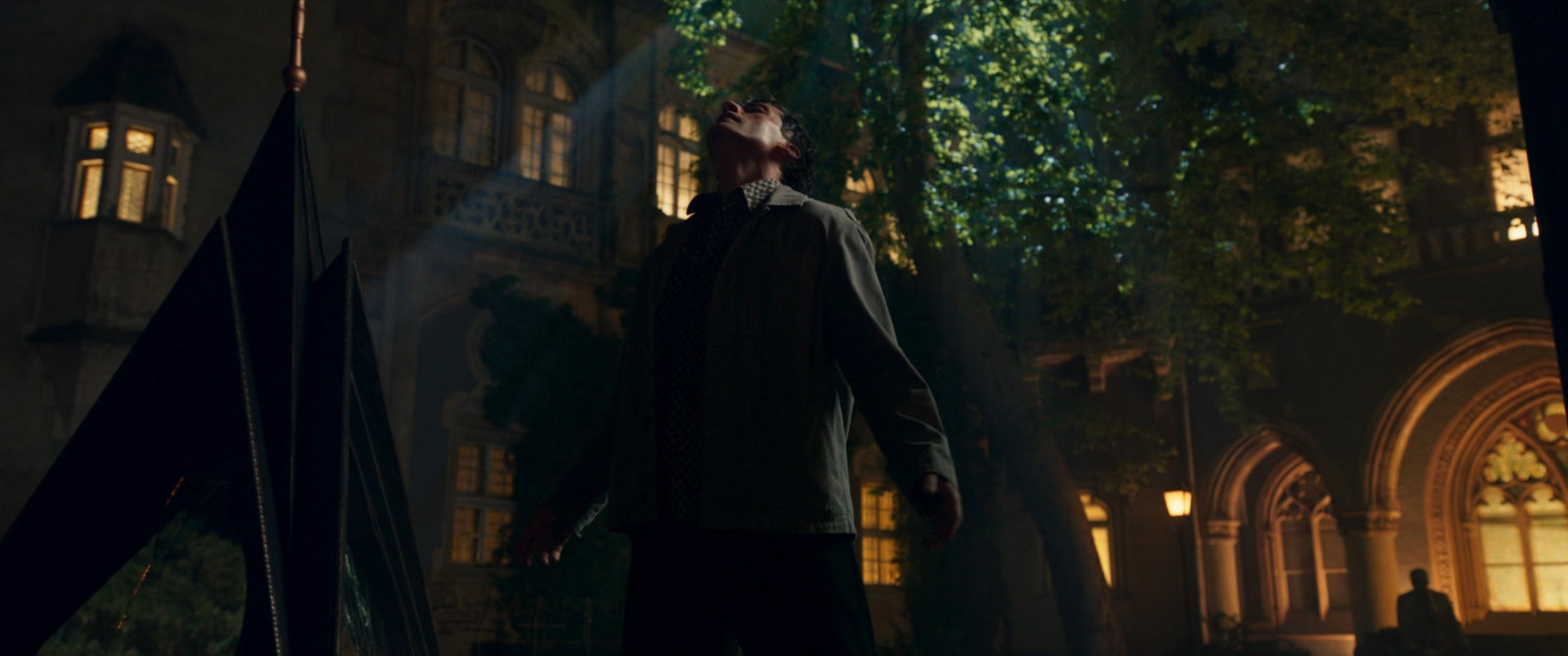 Steven in the courtyard of a London church.