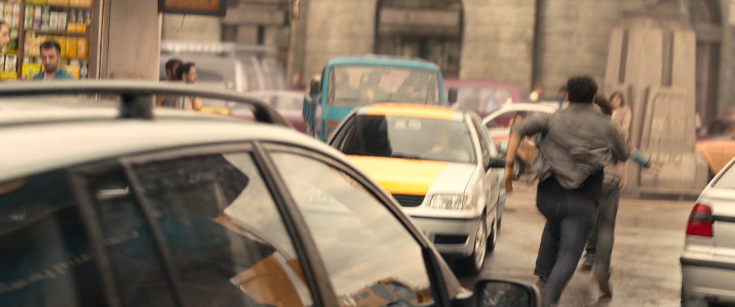 Mark chased through Cairo marketplace.