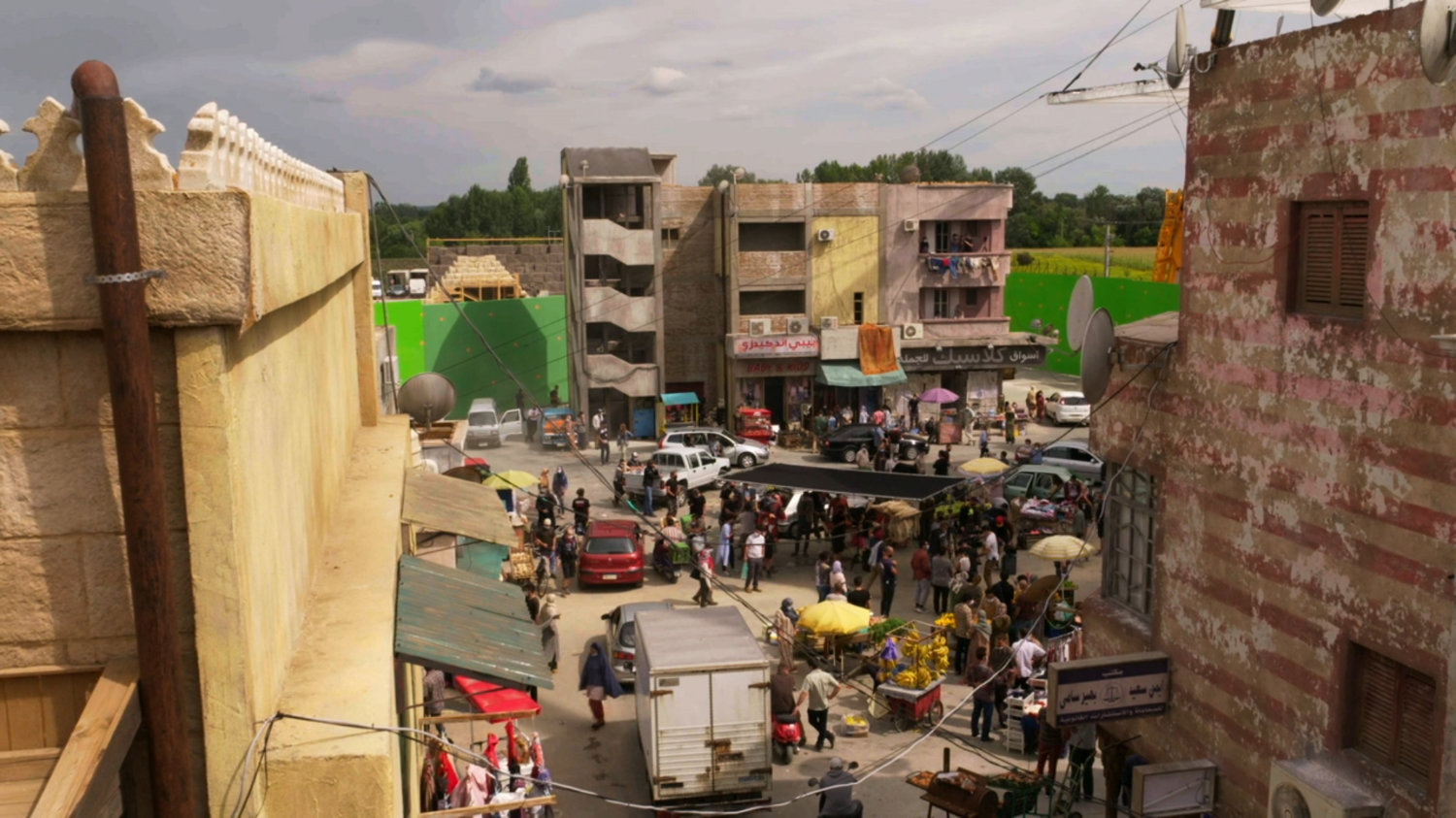 Behind-the-scenes shot of Cairo marketplace.