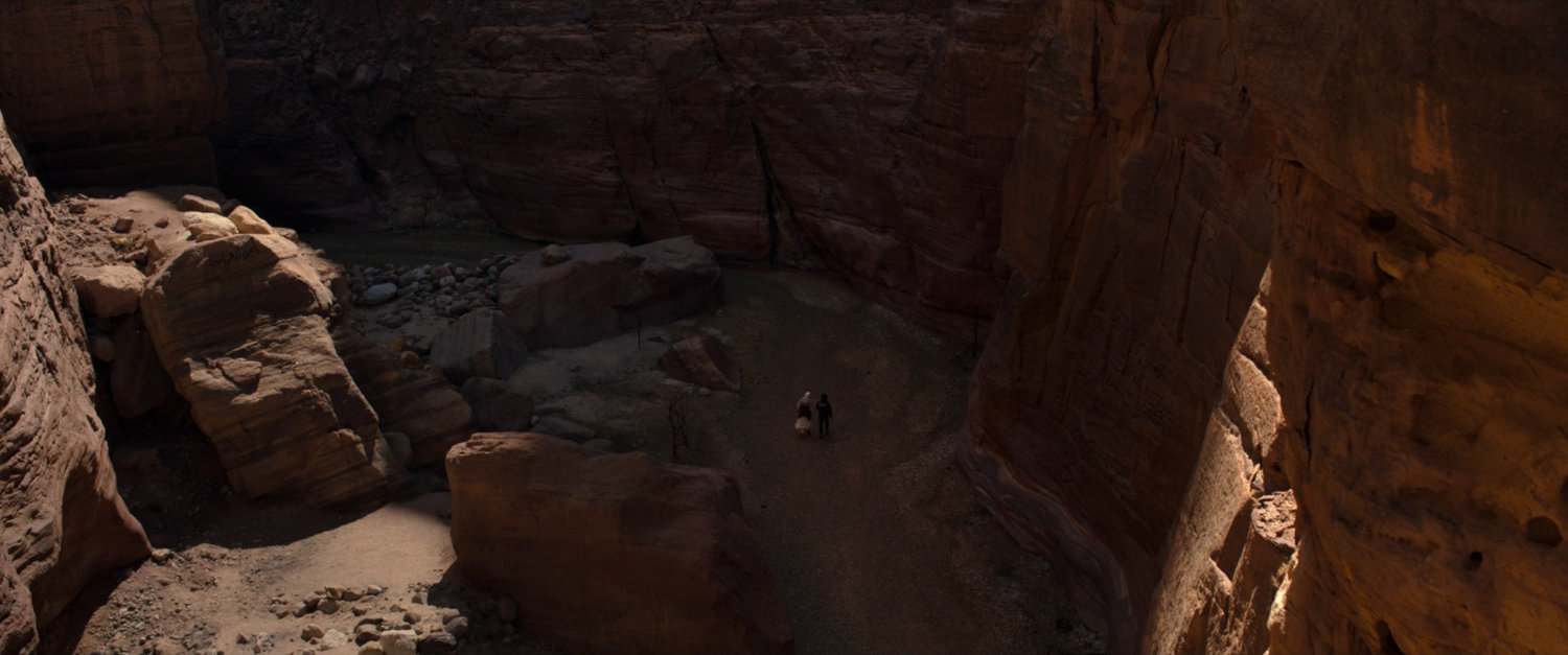 A rocky canyon in the Egyptian desert.