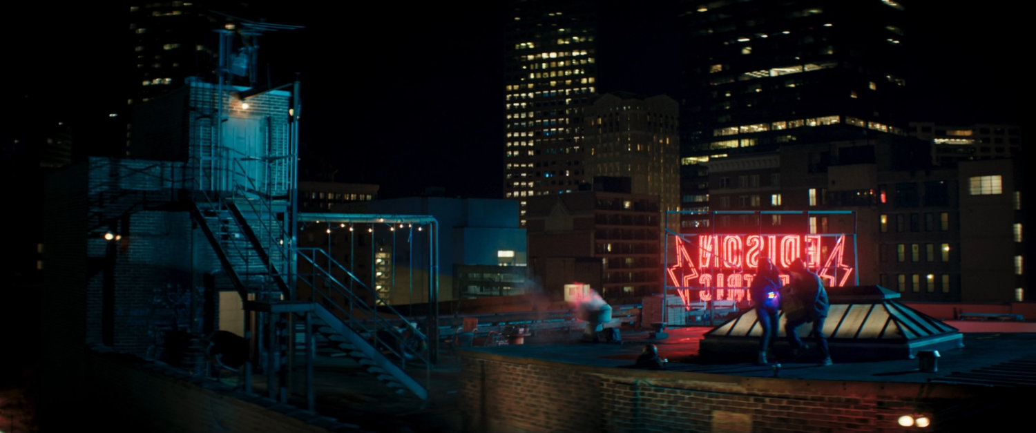 Bruno and Kamala sit on the rooftop of Circle Q.