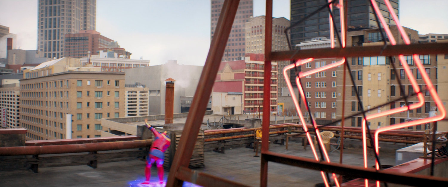Kamala practicing her powers on the rooftop of Circle Q.