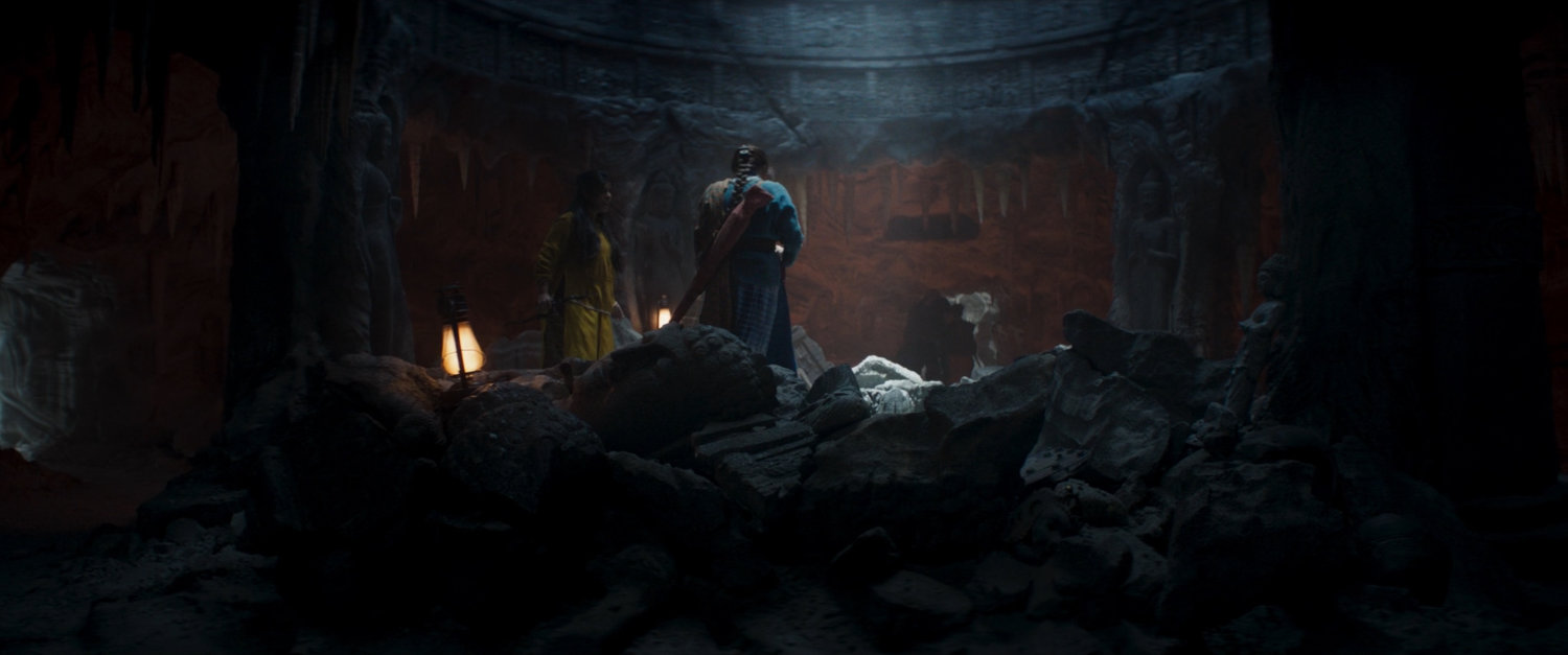 People in a Temple of the Ten Rings.