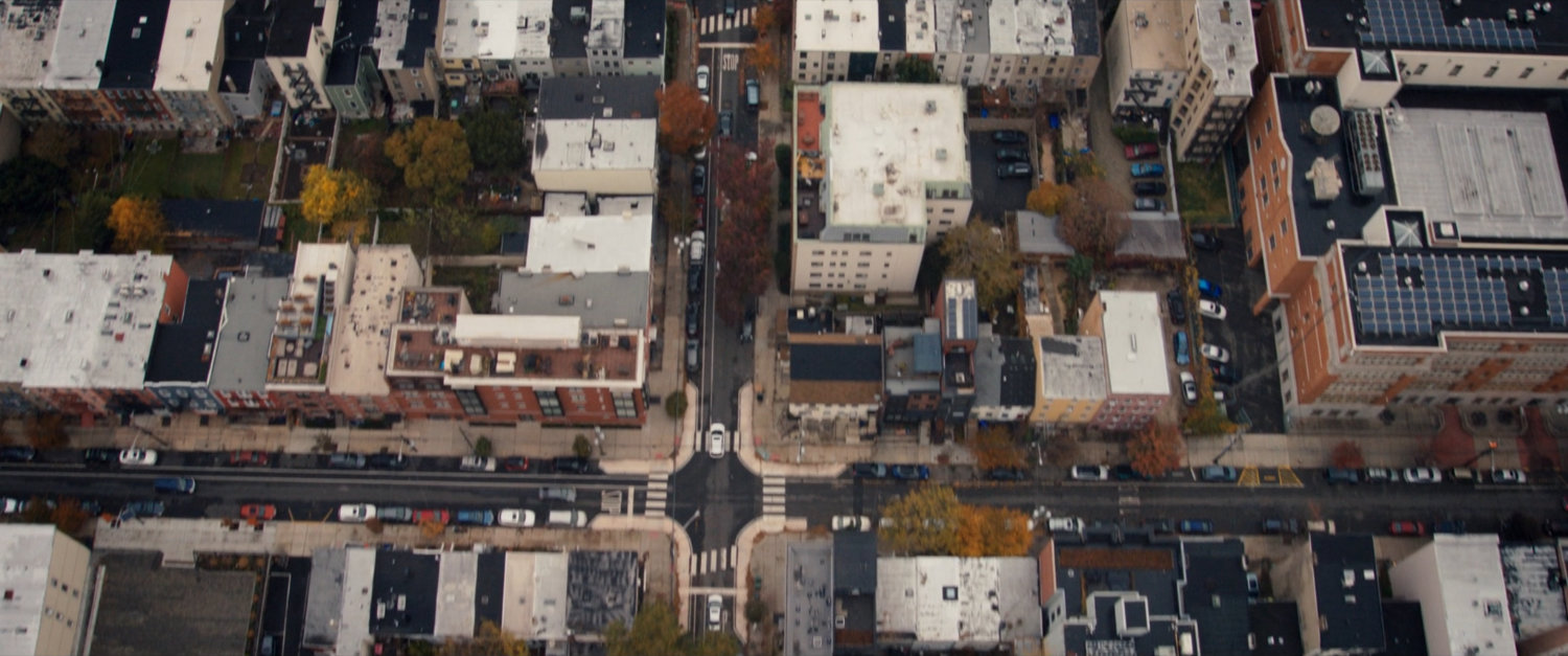 Aerial view of Jersey City.