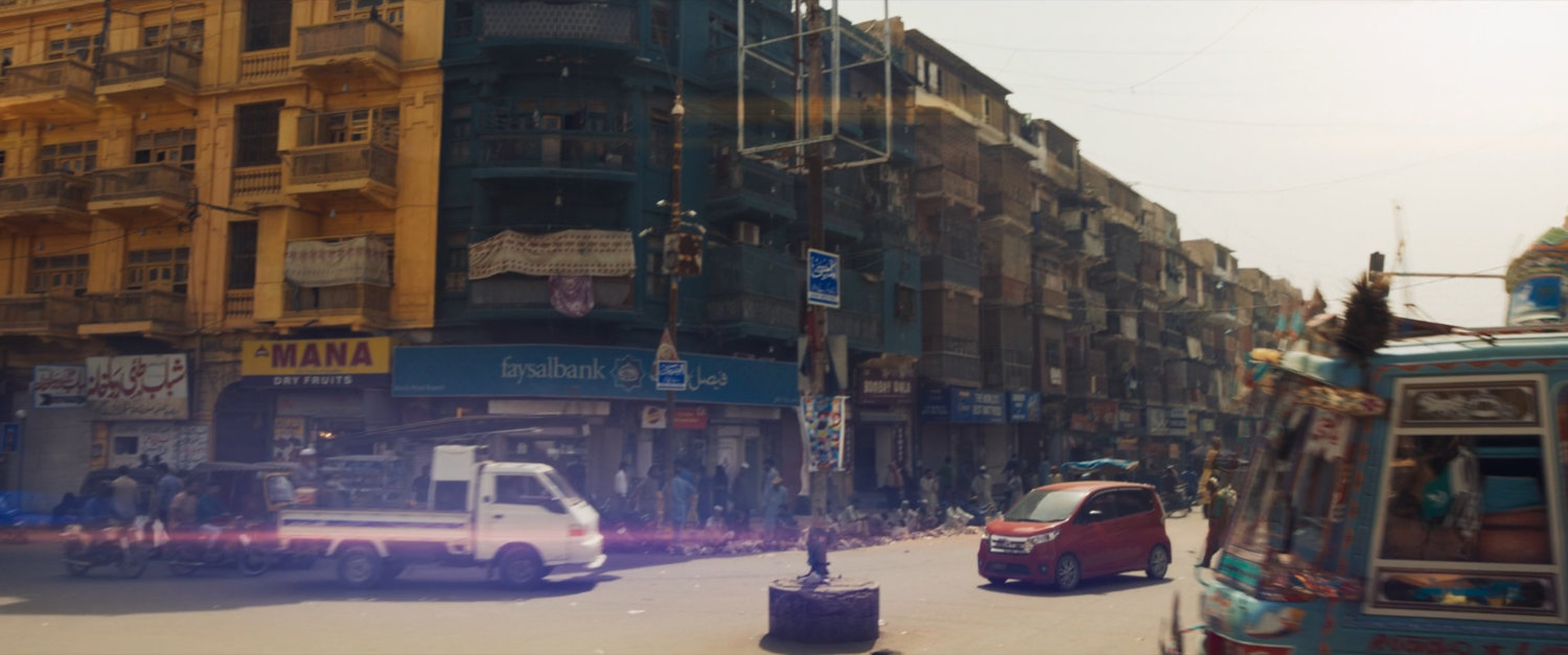 View of Karachi street.