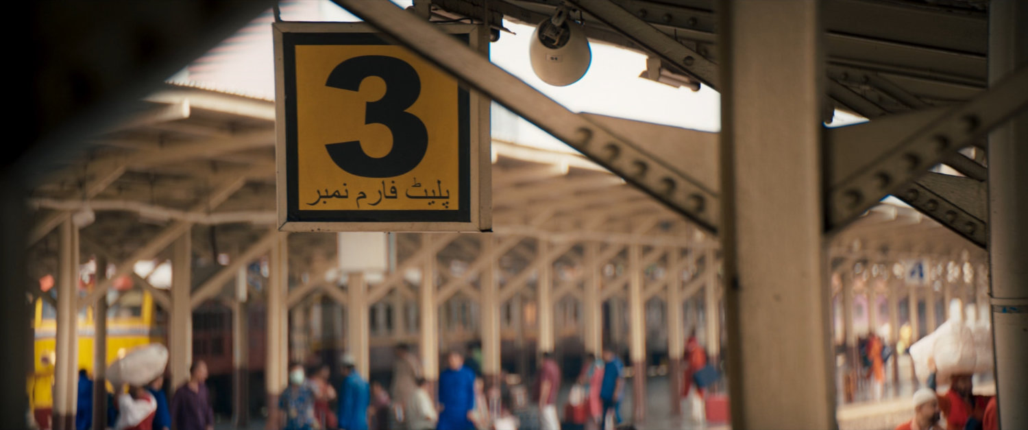 Exterior of Karachi train station.