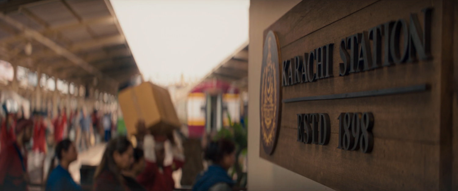 Exterior of Karachi train station.
