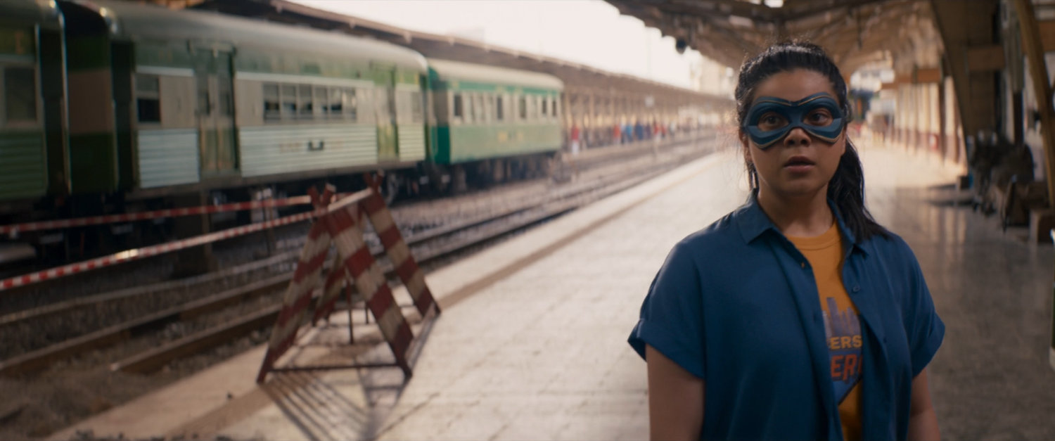 Kamala at the Karachi train station.