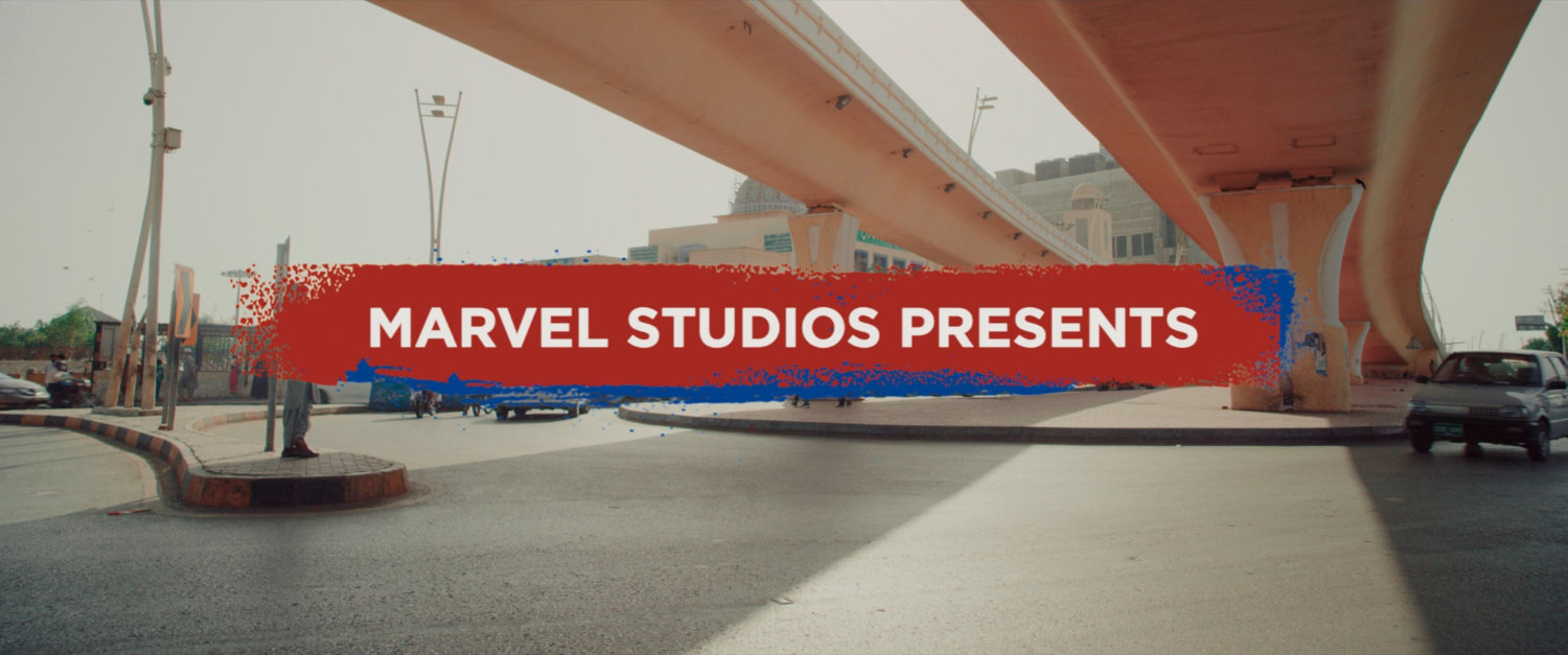 Ms Marvel end credit screen: Underpass (Text: Marvel Studios Presents)