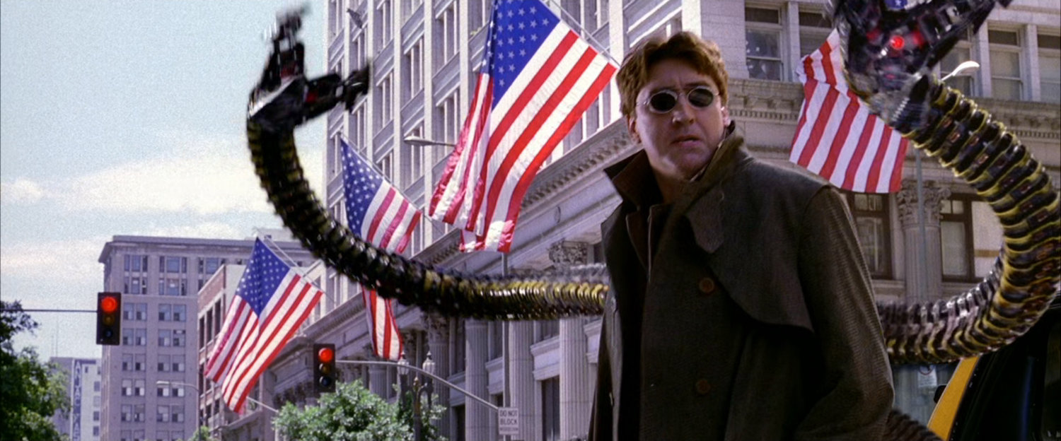 Exterior National Savings and Loan bank with Doctor Octopus.