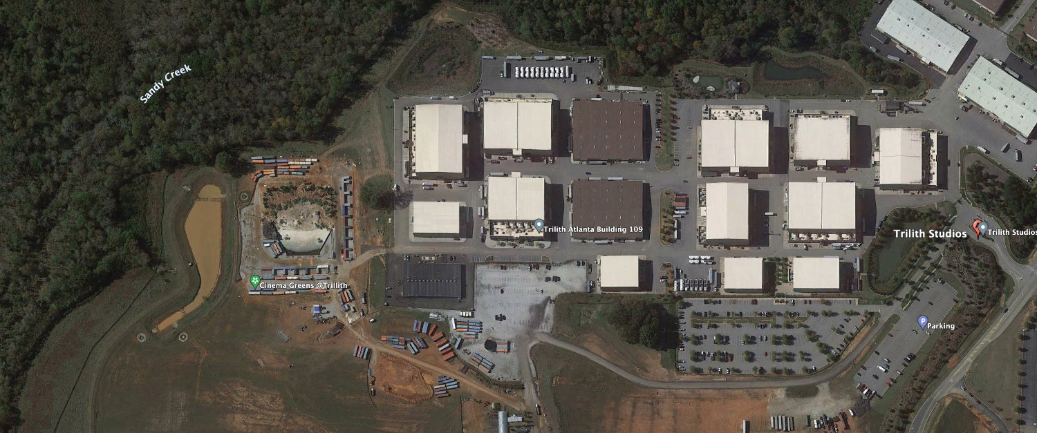 Aerial image of Trilith Studios in Atlanta.