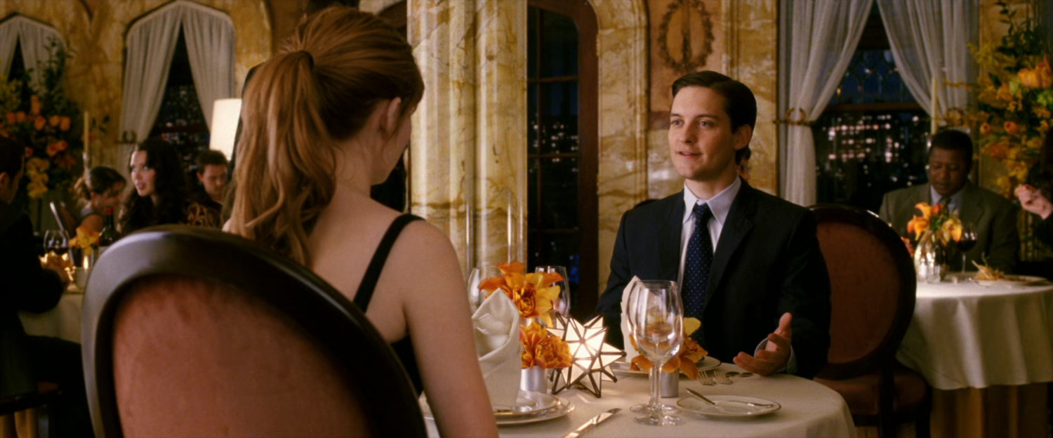 Mary Jane and Peter Parker inside Restaurant Constellation.