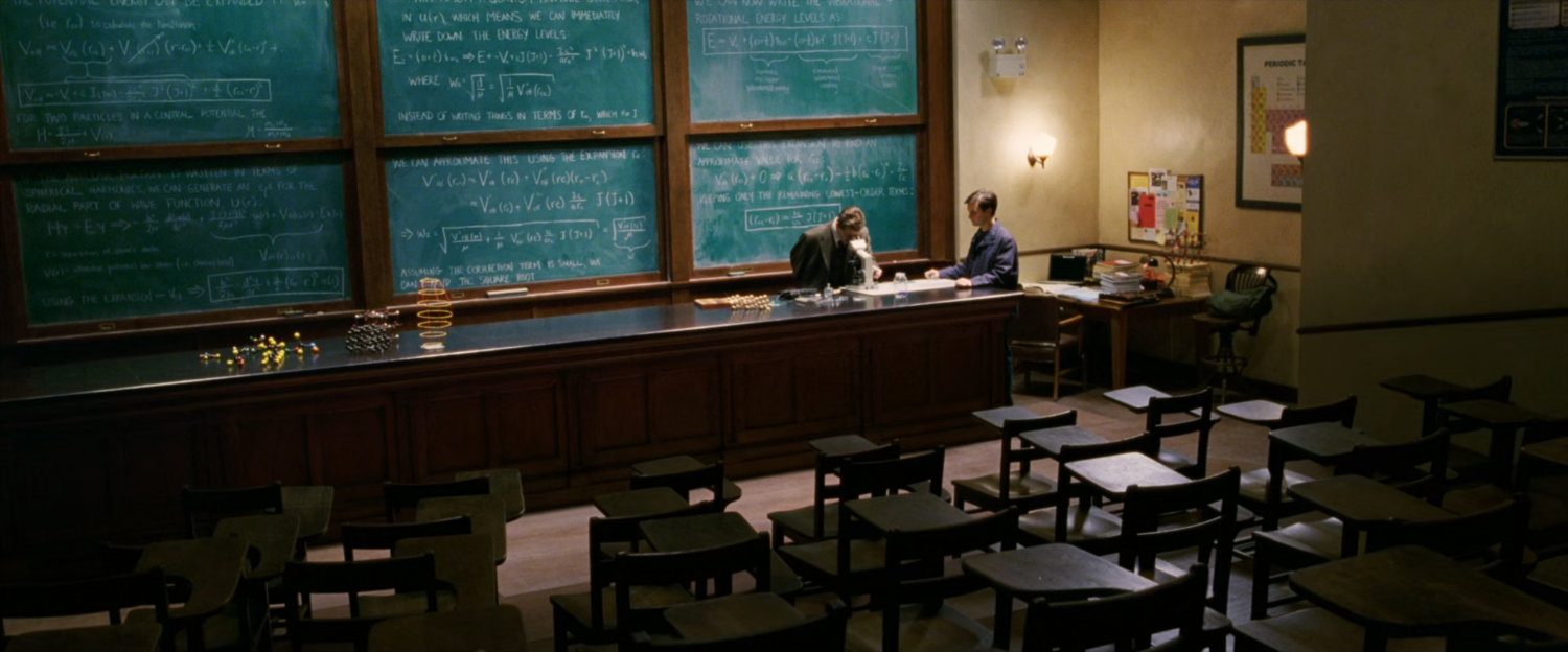 Interior of Columbia University classroom.