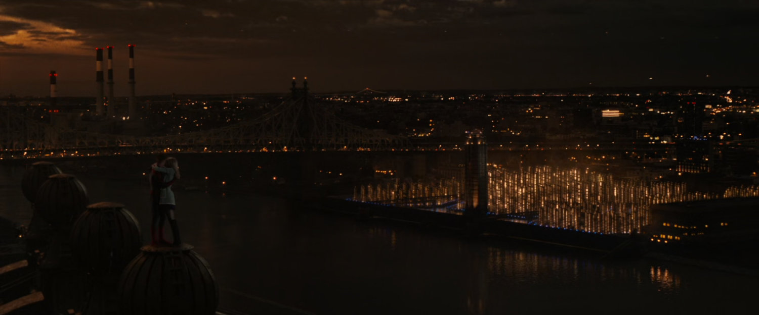 Aerial view of the Oscorp Power facility.