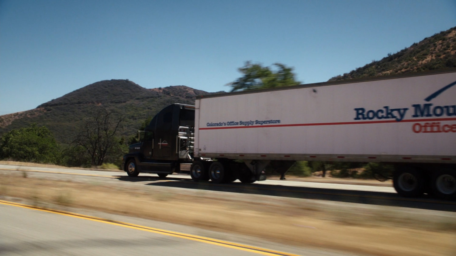 Semi truck on Colorado highway.