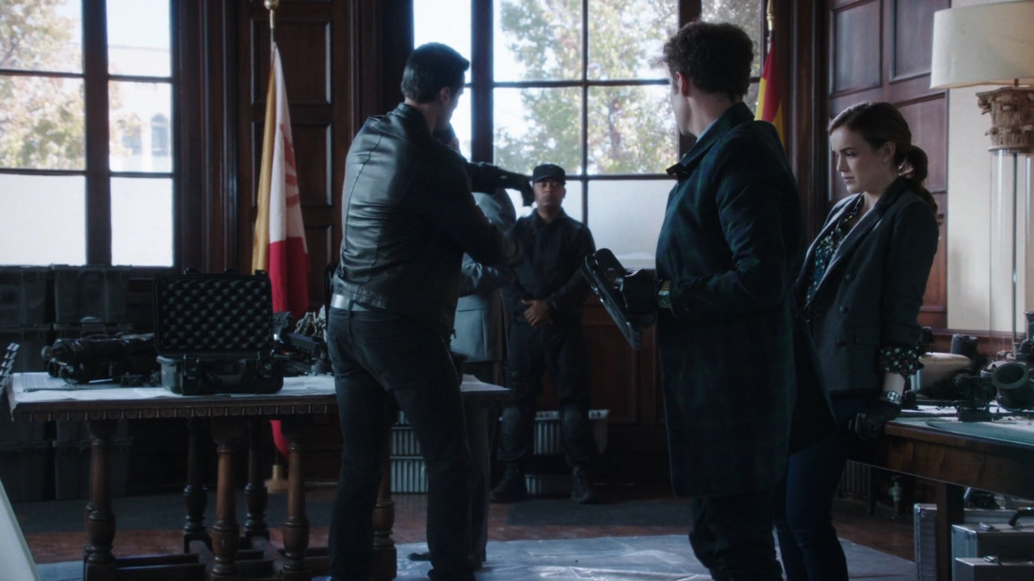 SHIELD Agents in a Greenwich University office.