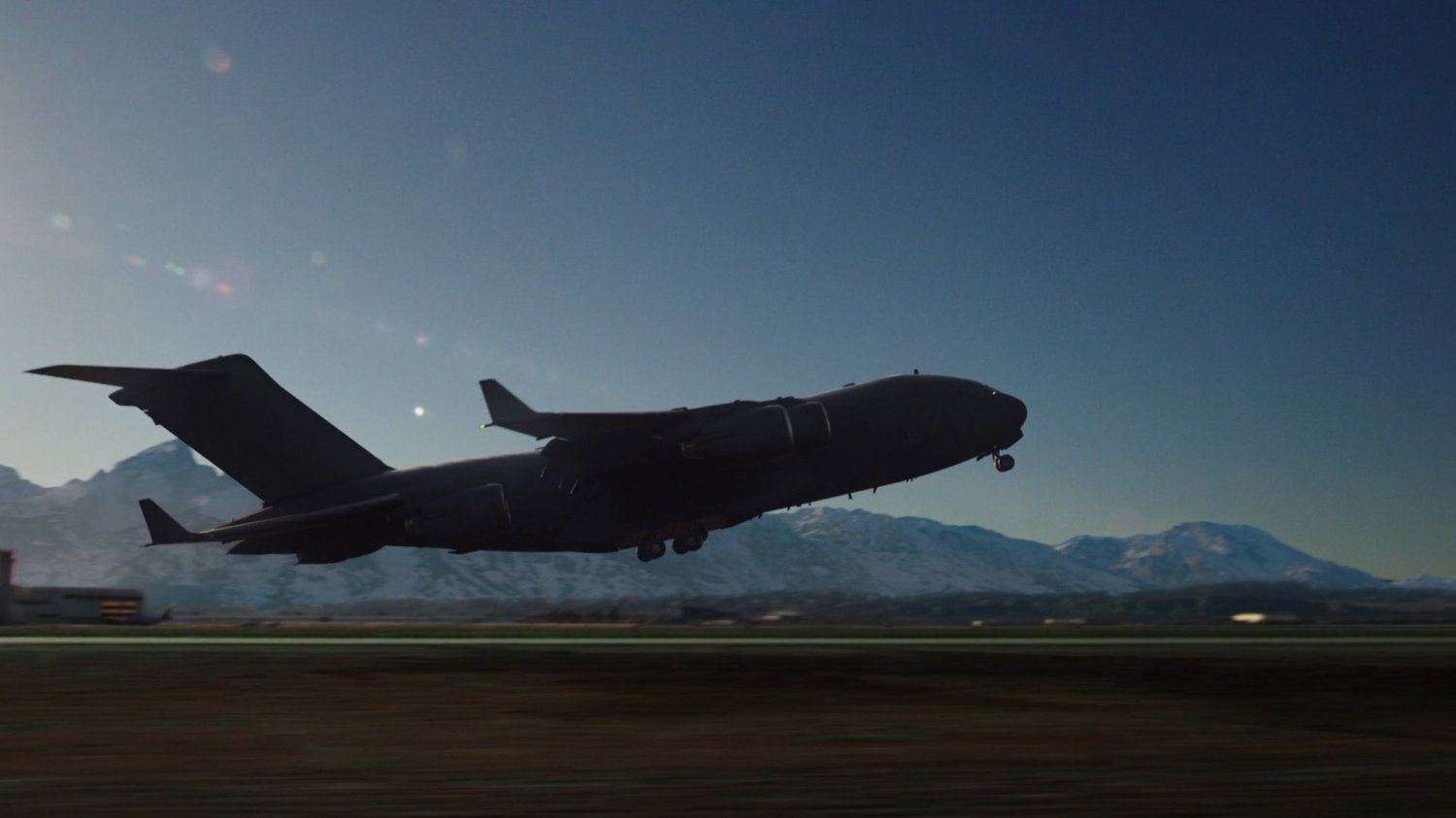 The Bus departing a runway in Utah.
