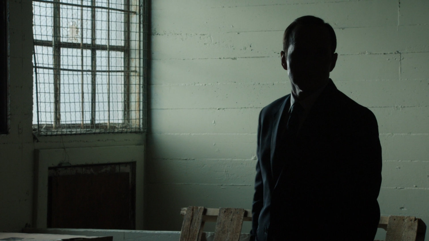 Coulson inside a Portland apartment building.
