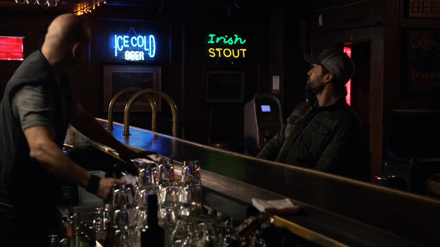 Grant Ward sitting at bar inside Goldbrix Tavern.