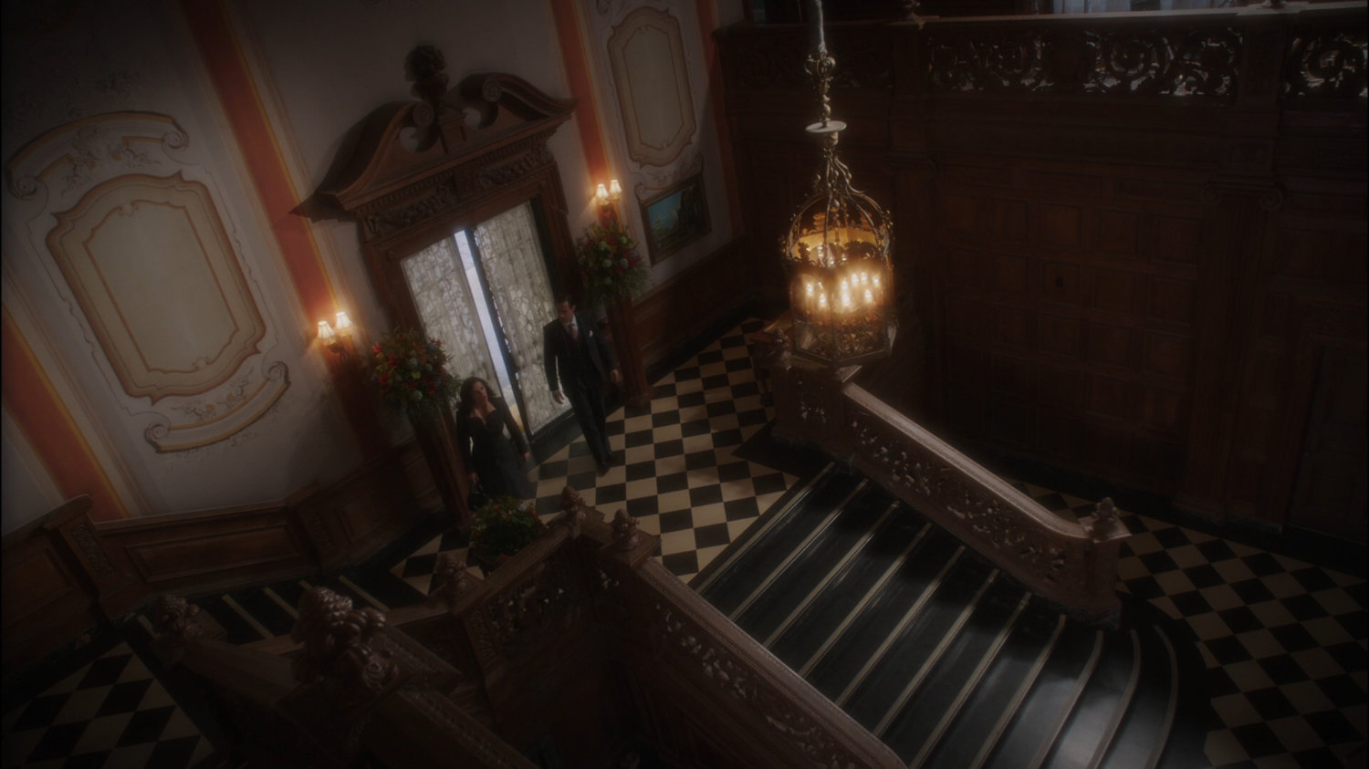 The foyer of Howard Stark's mansion.