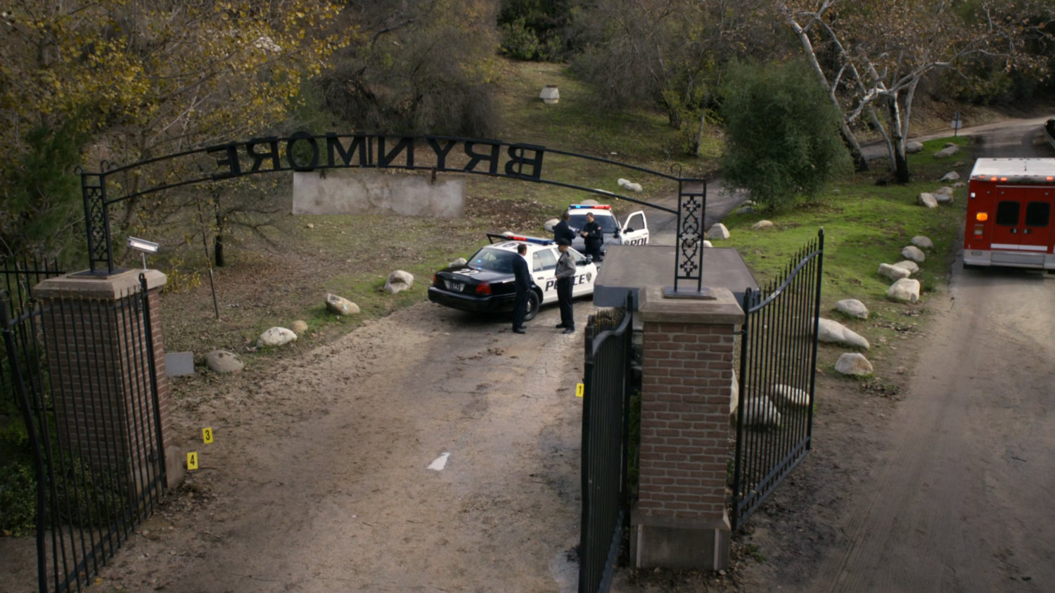 Gates outside Brynmore Psychiatric Hospital, Muskingum County.