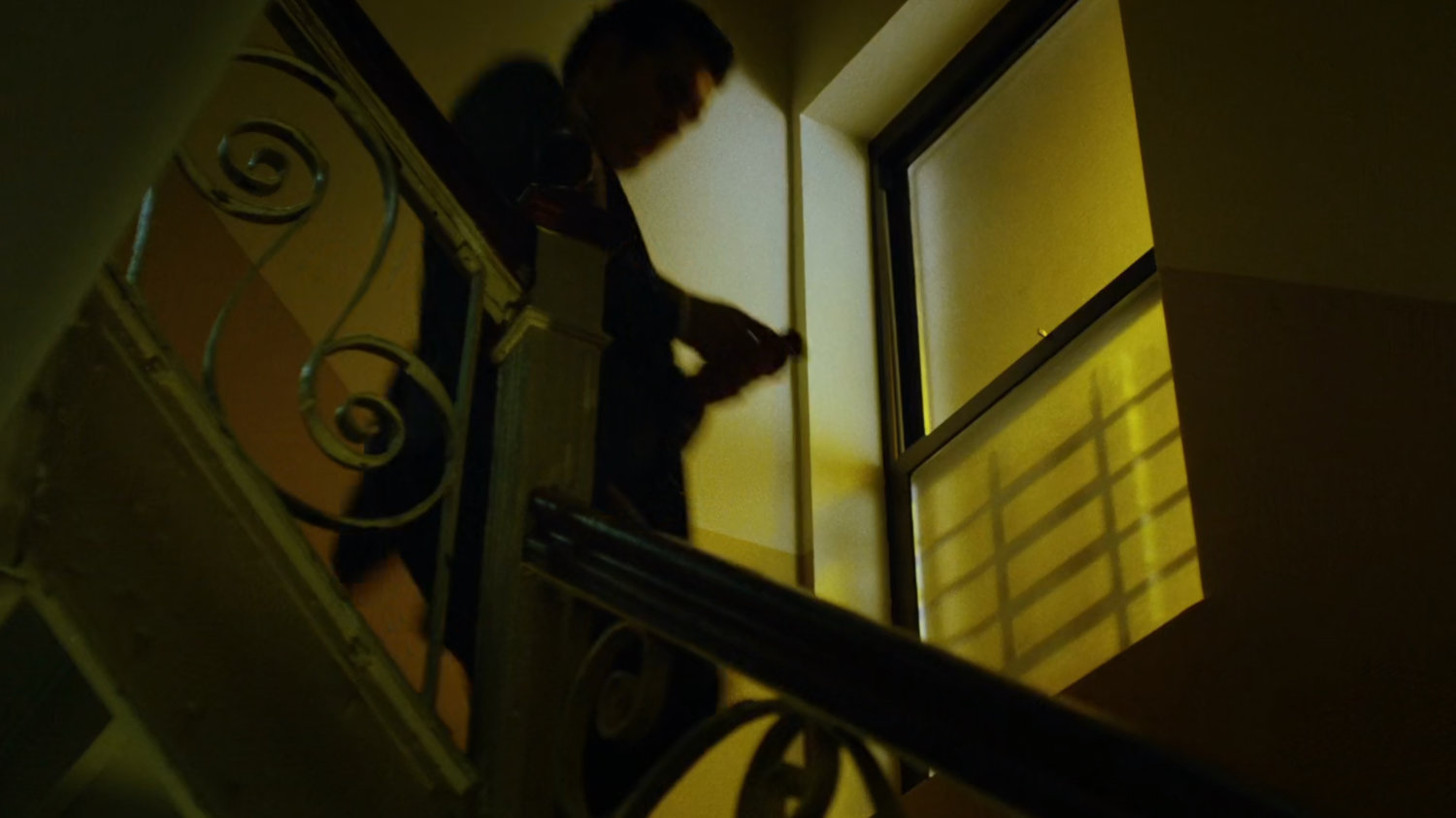 Stairwell in Claire's apartment building.
